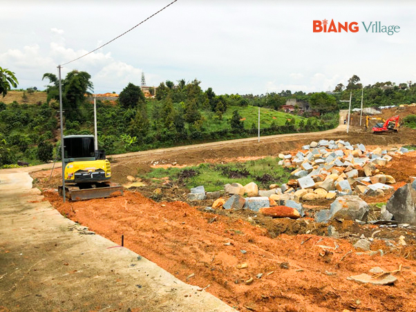 Tiến độ thi công hạ tầng KDC Biang Village ngày 21/05/2022