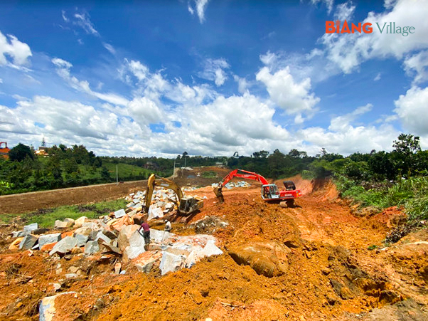 Tiến độ thi công hạ tầng KDC Biang Village ngày 21/05/2022