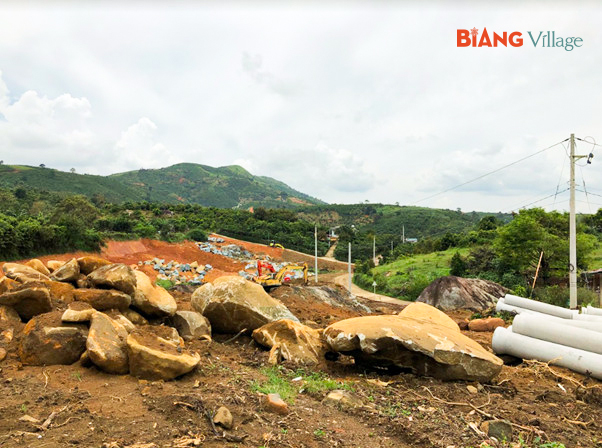 Tiến độ thi công hạ tầng KDC Biang Village ngày 21/05/2022